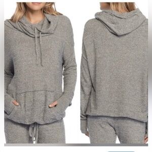 Barefoot Dreams CozyChic Lite Heathered Gray Pullover Hoodies